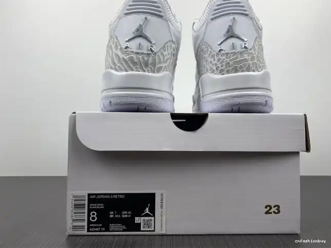 'Triple Air Jordan PS 429487-111 3 Retro White' 0613